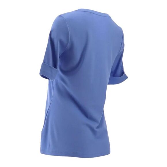 Isaac Mizrahi Essential Pima Cotton Scoop Neck Top - Picture 2 of 3